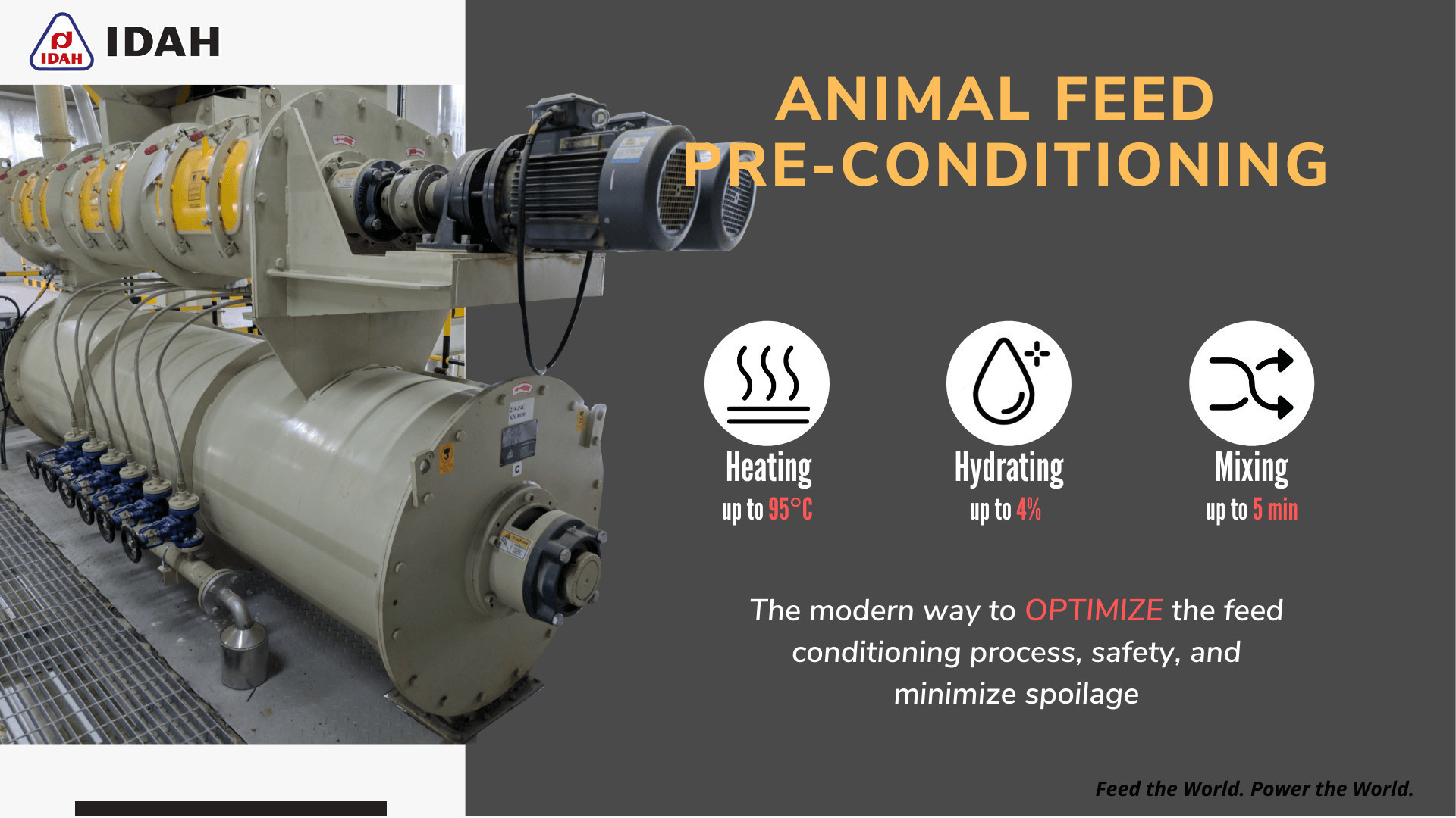 Optimal pre-conditioning for animal feed