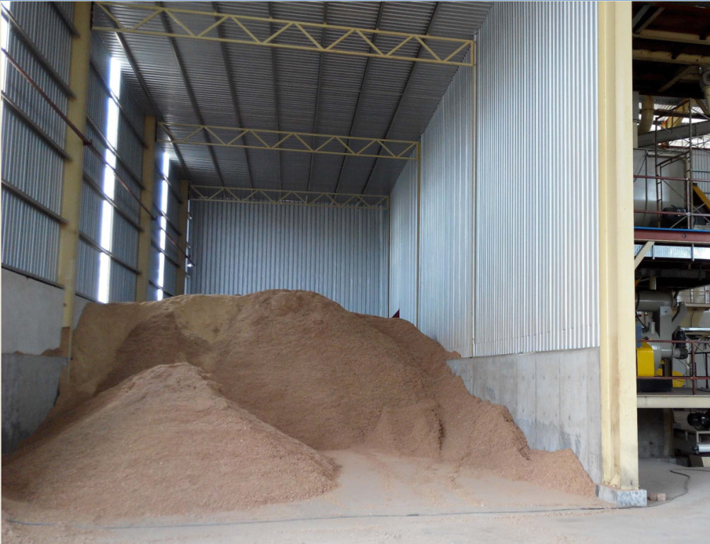 Sawdust in the flat storage