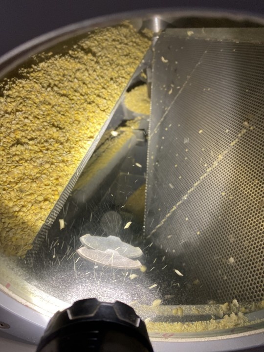 Soybean cooling in carousel dryer