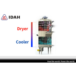 Drying and Cooling shrimp feed in One machine